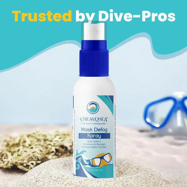 Alt view image 6 of 7 - Reef Safe Anti-Fog Spray for Swim Goggles, Snorkel, Scuba & Ski Masks Defogger for Scuba Diving, Snorkeling & Swimming 2 Fl Oz