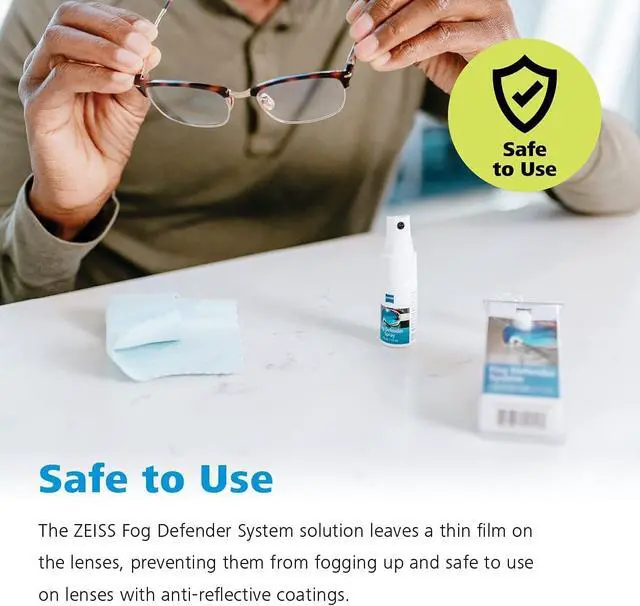 Alt view image 4 of 7 - Fog Defender System Anti-Fog Kit for Glasses 2 Pack 2 Spray Bottles and 2 Microfiber Cloths
