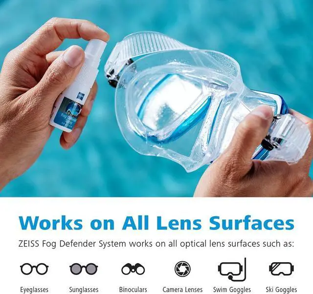 Alt view image 6 of 7 - Fog Defender System Anti-Fog Kit for Glasses 2 Pack 2 Spray Bottles and 2 Microfiber Cloths