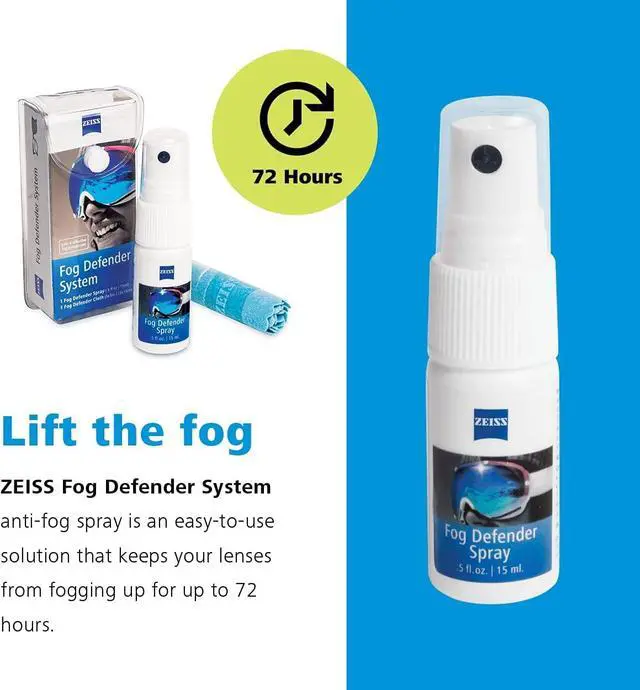 Alt view image 7 of 7 - Fog Defender System Anti-Fog Kit for Glasses 2 Pack 2 Spray Bottles and 2 Microfiber Cloths