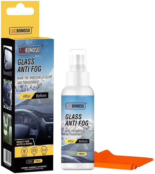 Main image of Anti Fog Spray for Glasses, Eye Glasses, Swim Goggles, Ski Goggles, Car Windshield, Prevent Fogging, Improve Visibility, Safe for All Lenses - 100ml