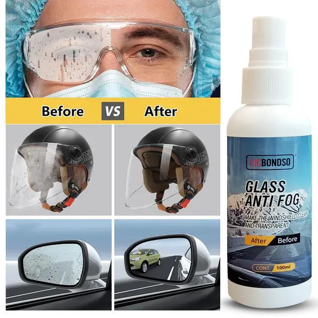 Alt view image 3 of 6 - Anti Fog Spray for Glasses, Eye Glasses, Swim Goggles, Ski Goggles, Car Windshield, Prevent Fogging, Improve Visibility, Safe for All Lenses - 100ml