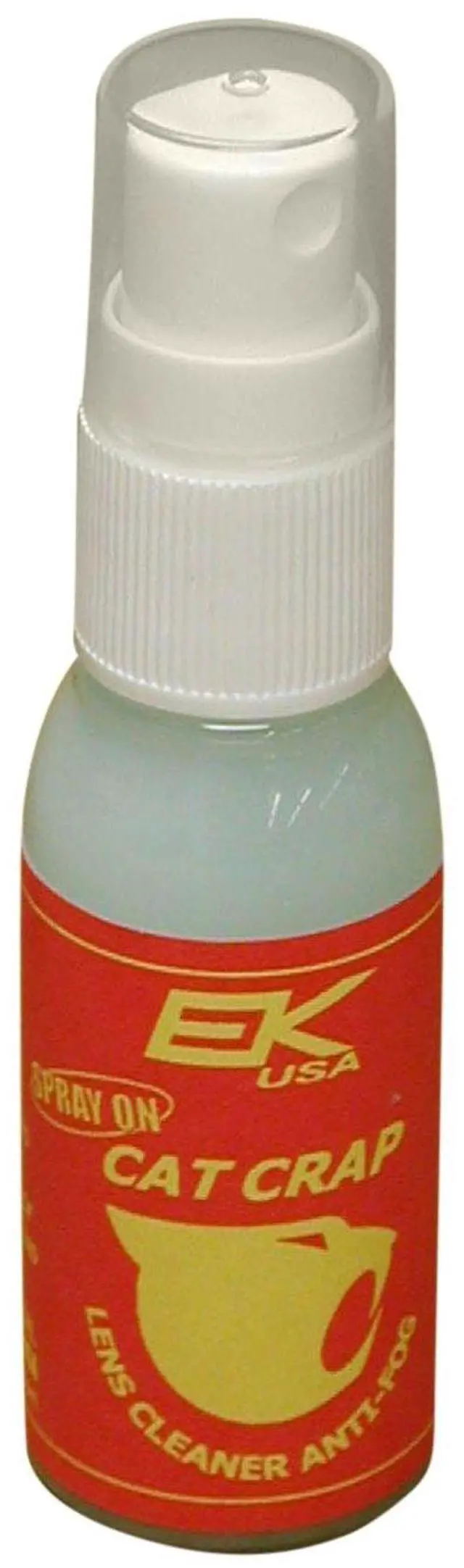 Main image of Cat Crap Multi-Use Anti-Fog Spray, for any Optics, Coatings, Eyeglass Lens Cleaner, Spray On - 1 Ounce Bottle