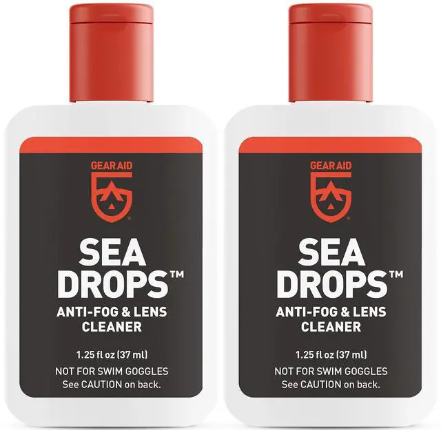 Main image of Sea Drops Cleaner and Anti-Fog for Dive and Snorkel Masks, Clears Up Dirty, Foggy Lenses, 1.25 fl oz