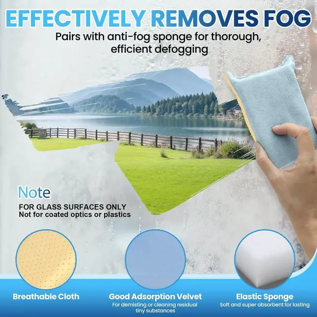Alt view image 4 of 6 - Glass Anti Fog Spray for Car Windshield - Windows Defogger Instantly Prevents Fog on Glasses, Car Windows & Mirrors - Streak-Free, Safe for All Surfaces - 5OZ/150ML