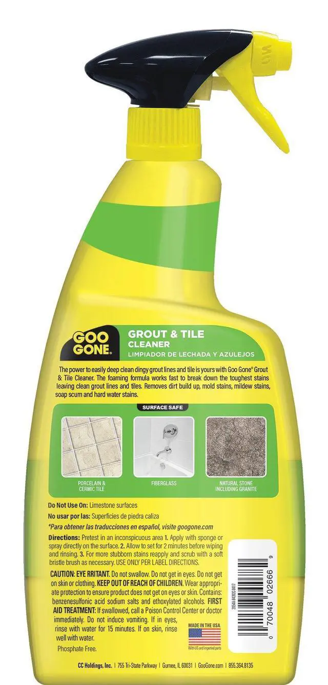Alt view image 2 of 7 - Grout & Tile Cleaner - 28 Ounce - Removes Tough Stains Dirt Caused By Mold Mildew Soap Scum and Hard Water Staining - Safe on Tile Ceramic Porcelain
