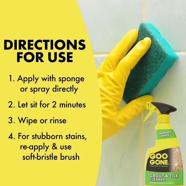 Alt view image 6 of 7 - Grout & Tile Cleaner - 28 Ounce - Removes Tough Stains Dirt Caused By Mold Mildew Soap Scum and Hard Water Staining - Safe on Tile Ceramic Porcelain