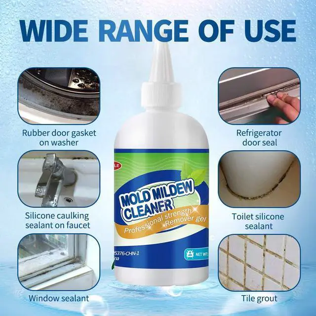 Alt view image 3 of 7 - Mold Remover Gel - Effective Mold Cleaner for Household Shower, Kitchen Sinks, Walls, Tiles, Grout, Bathrooms, Washing Machine and Refrigerator Strips - 15 Fl.Oz