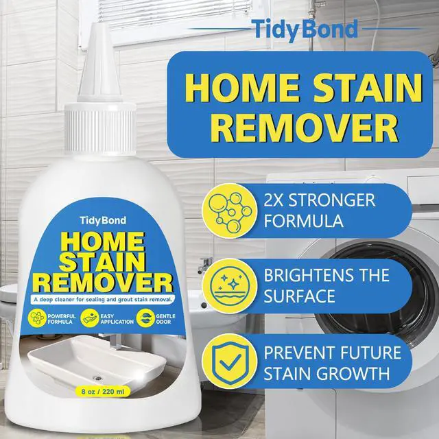 Alt view image 2 of 7 - Home Stain Remover Gel, Heavy Duty Stain Cleaner, Deep Clean for Front Loader Washing Machine Seal, Refrigerator Strips, Rubber Gasket, Bathroom Grout, Tile, Shower, Caulk - 8 fl oz
