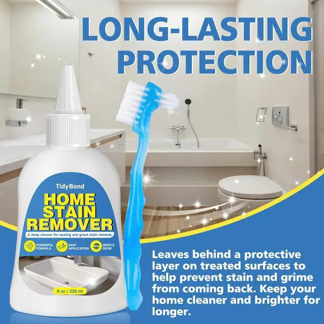 Alt view image 5 of 7 - Home Stain Remover Gel, Heavy Duty Stain Cleaner, Deep Clean for Front Loader Washing Machine Seal, Refrigerator Strips, Rubber Gasket, Bathroom Grout, Tile, Shower, Caulk - 8 fl oz
