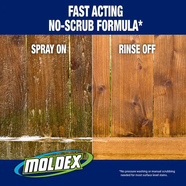 Alt view image 3 of 5 - Mold & Mildew Surface Stain Cleaner with Bleach, 32 oz Fast Acting Spray for Tile, Grout, Siding and Outdoor Surfaces