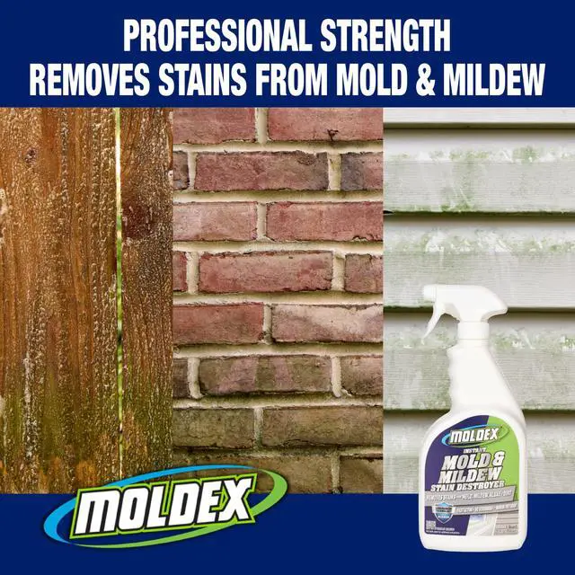 Alt view image 4 of 5 - Mold & Mildew Surface Stain Cleaner with Bleach, 32 oz Fast Acting Spray for Tile, Grout, Siding and Outdoor Surfaces