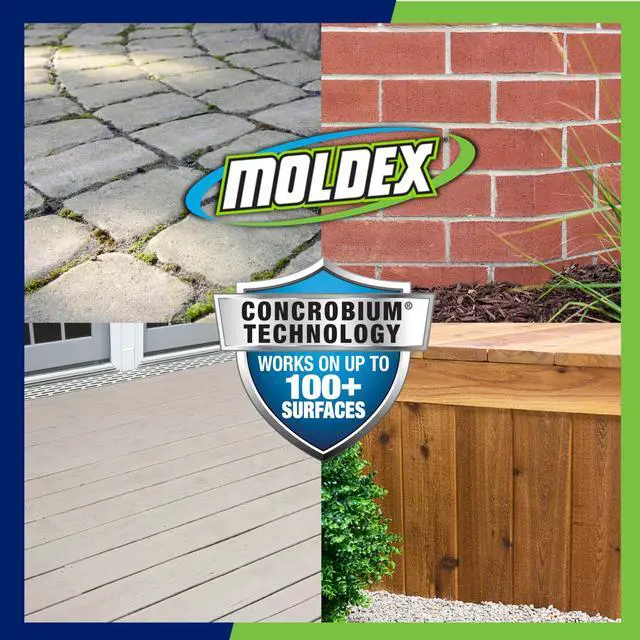 Alt view image 5 of 5 - Mold & Mildew Surface Stain Cleaner with Bleach, 32 oz Fast Acting Spray for Tile, Grout, Siding and Outdoor Surfaces
