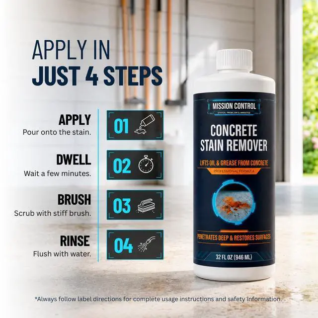 Alt view image 4 of 7 - 32 oz Concrete Oil Stain Remover