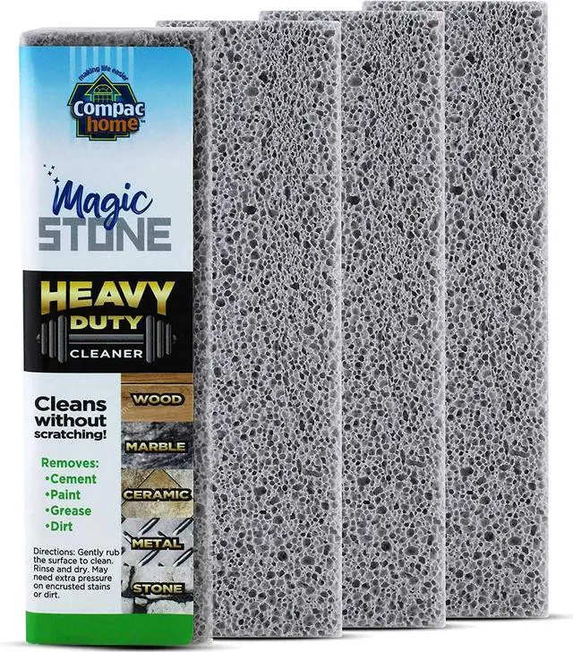 Main image of Magic-Stone Heavy Duty Cleaning Stick - Easily Scrubs/Removes Paint, Cement, Encrusted Dirt, Rust, Grease, from Wood, Stone, Ceramic Floor Tiles, 4 Count
