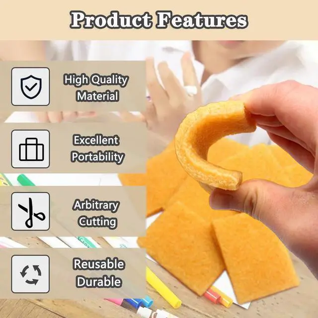 Alt view image 4 of 6 - Rubber Cement Eraser, Glue and Residue Eraser Rubber Cement Cleaner for Removing Adhesive Cleaning for Residues - 6PCS