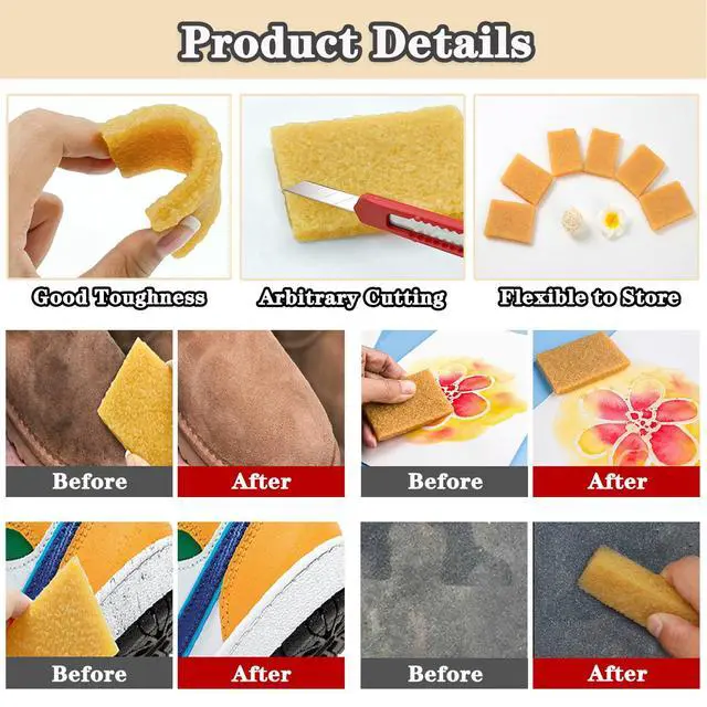 Alt view image 3 of 6 - Rubber Cement Eraser, Glue and Residue Eraser Rubber Cement Cleaner for Removing Adhesive Cleaning for Residues - 6PCS