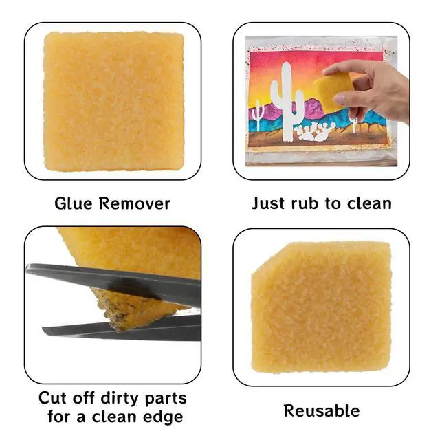 Alt view image 4 of 7 - 4 Pcs Glue and Residue Eraser Rubber Cement Cleaner for Removing Adhesive and Residues from Paper Plastic and More