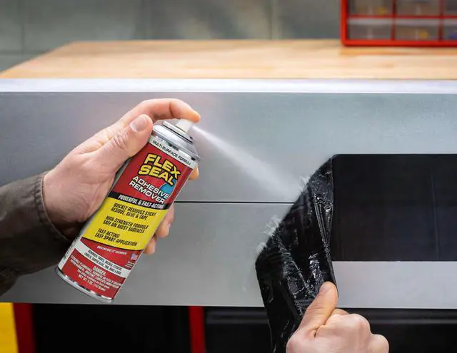 Alt view image 4 of 7 - Adhesive Remover Spray, Heavy Duty Multi-Surface Residue Cleaner for Stickers, Labels, Decals, Tape & Super Glue; Safe on Glass, Plastic, Metal, Painted Finishes, Sealed Wood, 5 oz, 1-Pack