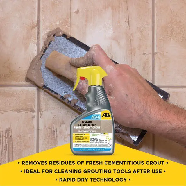 Alt view image 3 of 5 - INSTANT REMOVER, Spray for Grout Haze Clean Up Simultaneously with Installation, Tile and Grout Cleaner, Fast and Effective on Cement Grout, Ready to Use, 24oz