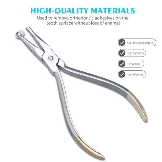 Alt view image 3 of 6 - Dental Adhesive Removing Pliers - Orthodontic Cement Remover Pliers Braces Glue Bonding Remover Tool