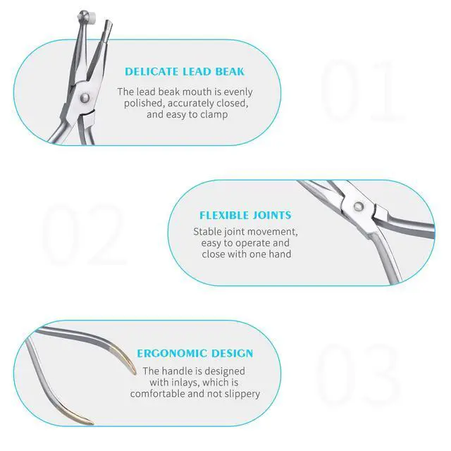 Alt view image 4 of 6 - Dental Adhesive Removing Pliers - Orthodontic Cement Remover Pliers Braces Glue Bonding Remover Tool