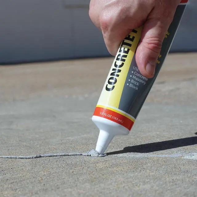 Alt view image 2 of 7 - 0645 Concrete Repair Patch, Cement Crack Filler, 5.5 Oz Squeeze Tube, Pre-Mixed, Pack of 1, Gray, Made in USA