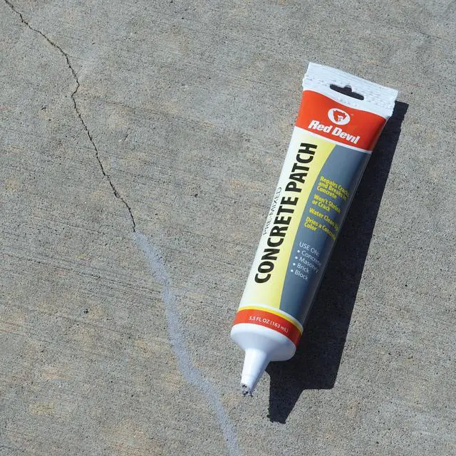 Alt view image 5 of 7 - 0645 Concrete Repair Patch, Cement Crack Filler, 5.5 Oz Squeeze Tube, Pre-Mixed, Pack of 1, Gray, Made in USA