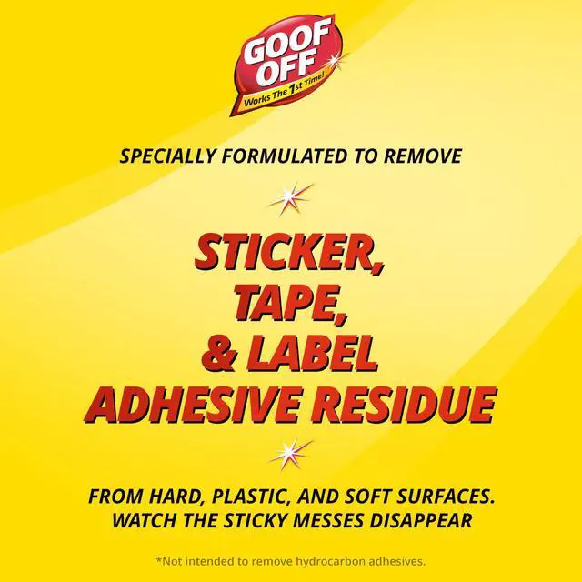 Alt view image 3 of 7 - Adhesive Gunk Remover, 8 fl. oz., Removes Stickers, Glue, Labels, Tape Residue and Adhesive, Ideal for Hard Surfaces Like Metal, Glass and Non-Acrylic Plastic