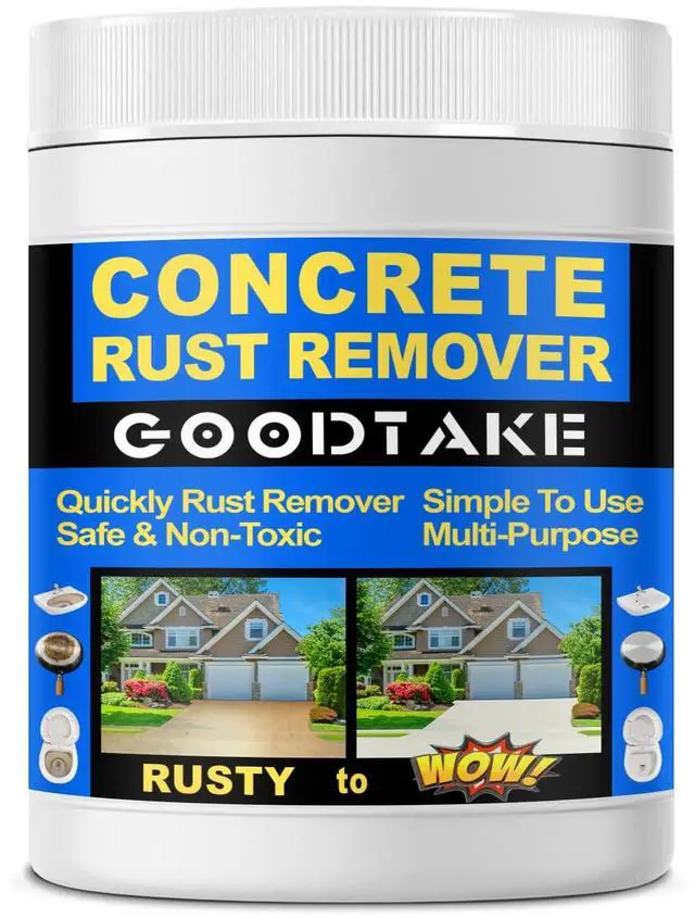 Main image of Rust Remover Powder| Rust Remover for Concrete | Indoor Outdoor Surfaces | Quickly Removes Rust Stains | Safe to use | Non-Corrosive | for Concrete Cement Surfaces (16 Ounces)