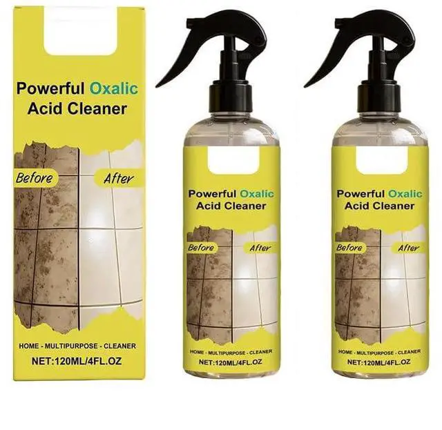 Main image of 2Pcs Powerful Oxalic Acid Cleaner, Multipurpose Home Cleaning Spray for tiles, toilets, sinks, bathtubs and other hard surfaces, 120ml/4 fl.oz