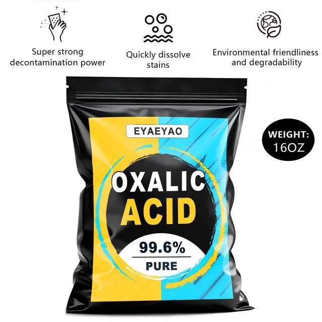 Alt view image 2 of 7 - Oxalic Acid 99.6% Pure Rust Remover Wood Bleach Cleaner (16 oz)