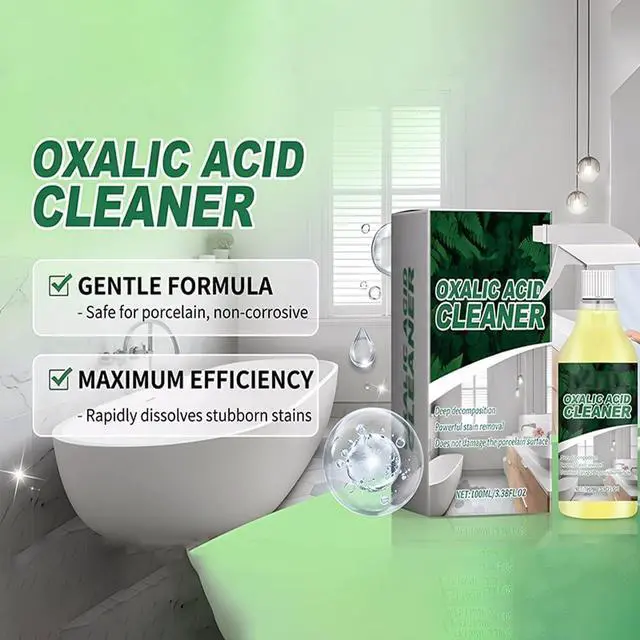 Alt view image 3 of 5 - 2PCS Upgraded Oxalic Acid Cleaner Spray, Powerful Stain Removal Spray, Multipurpose Stain Remover Spray, 100ml/3.38fl.oz
