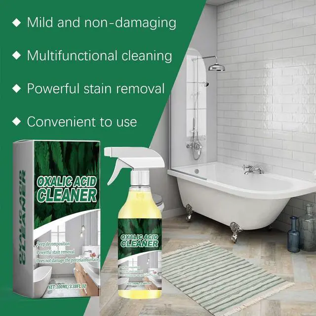 Alt view image 5 of 5 - 2PCS Upgraded Oxalic Acid Cleaner Spray, Powerful Stain Removal Spray, Multipurpose Stain Remover Spray, 100ml/3.38fl.oz