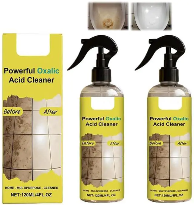 Main image of 2pcs Powerful Oxalic Acid Cleaner, Multipurpose Home Cleaner, Quick-Acting Formula for Kitchen, Floor, Toilet, 120ML/4FL.OZ