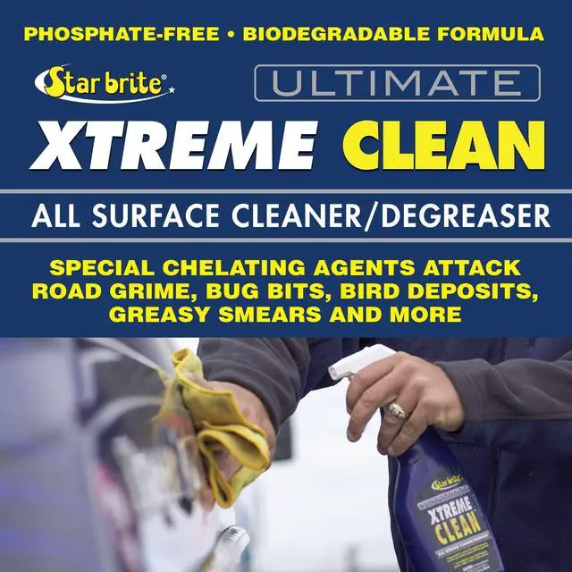Alt view image 2 of 4 - Ultimate Xtreme Clean - High-Performance All-Surface Cleaner Degreaser, Ideal for Aluminum, Fiberglass, Plastic, Chrome, Stainless, Leather, and Rubber Surfaces - 32 OZ (083232)