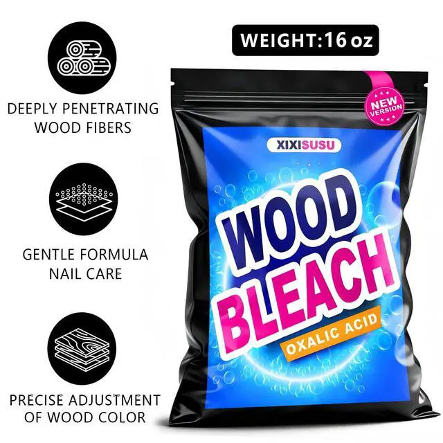 Alt view image 2 of 7 - Oxalic Acid Wood Bleach 1 LB - Professional Wood Stain Remover for Furniture & Hardwood Floors | Powder Formula Restores Decks, Boats, Antiques | Safe, Fast-Acting (16 Ounces)