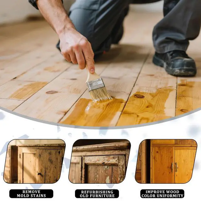 Alt view image 7 of 7 - Oxalic Acid Wood Bleach 1 LB - Professional Wood Stain Remover for Furniture & Hardwood Floors | Powder Formula Restores Decks, Boats, Antiques | Safe, Fast-Acting (16 Ounces)