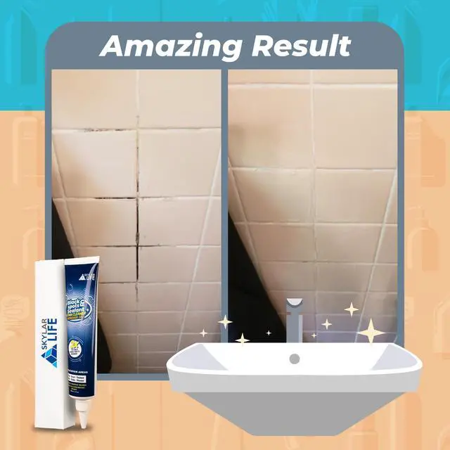Alt view image 3 of 6 - Home Tiles and Sealant, Rubber Stain Whitnener Gel Apply on Silicone Caulk for Bathroom, Kitchen, Joint Sealant, Rubber