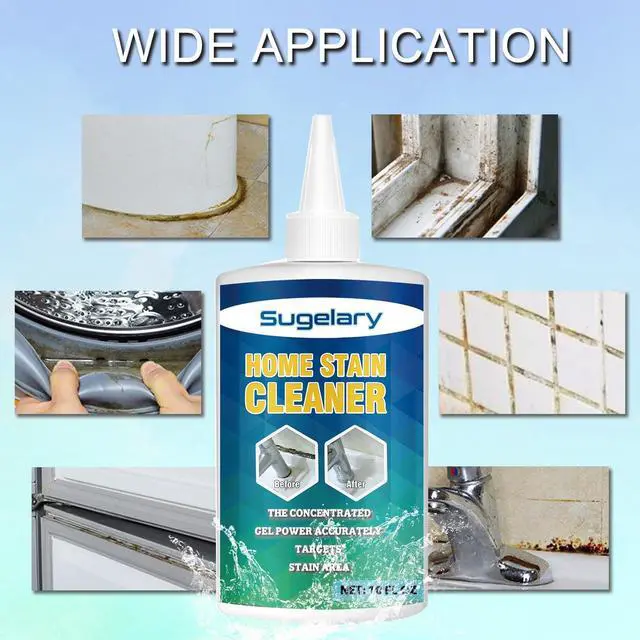 Alt view image 3 of 5 - Mold Stain Cleaner Gel, 10 fl oz Multi Home Stain Cleaning Gel for Washing Machine Seals, Fridge Gaskets, Tile Grout, Sink and Bathroom Use