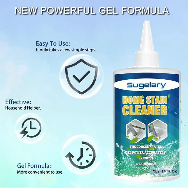 Alt view image 4 of 5 - Mold Stain Cleaner Gel, 10 fl oz Multi Home Stain Cleaning Gel for Washing Machine Seals, Fridge Gaskets, Tile Grout, Sink and Bathroom Use