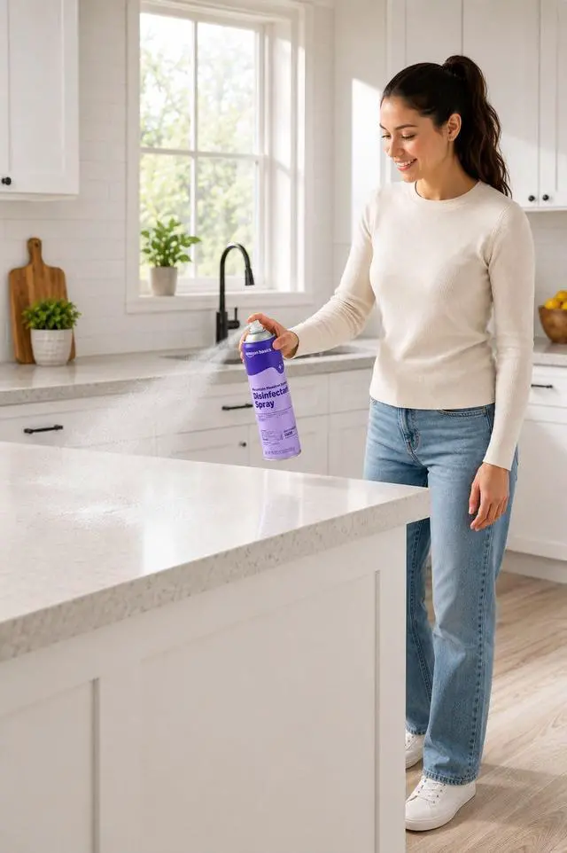 Alt view image 2 of 7 - Disinfectant Spray, Mountain Meadow Scent, Kills 99.9% of Bacteria, 19 Oz, Pack of 1