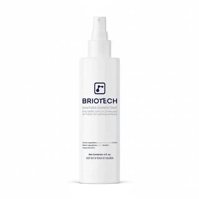 Main image of Sanitizer Disinfectant Hypochlorous Spray, Kill 99.99% of Viruses & Bacteria, Control Mold, Eliminate Odor, Gentle for Nursery & Play Rooms, Food Contact Surface Sanitizer, 4 fl oz