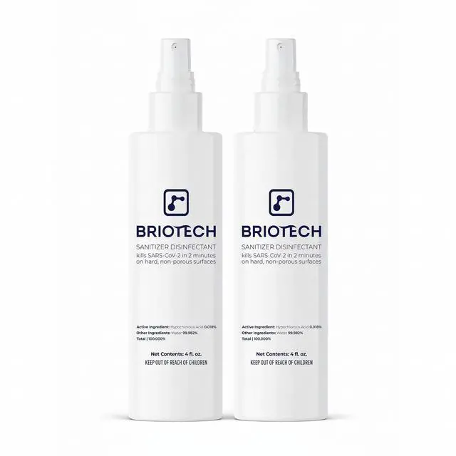 Main image of Sanitizer Disinfectant Hypochlorous Spray, Kill 99.99% of Viruses & Bacteria, Control Mold, Eliminate Odor, Gentle for Nursery & Play Rooms, Food Contact Surface Sanitizer, 4 fl oz (2 Pack)