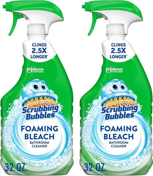 Main image of Foaming Bleach Bathroom and Shower Cleaner Disinfectant Spray, Helps Erase Mold & Mildew, 32oz (Pack of 2)