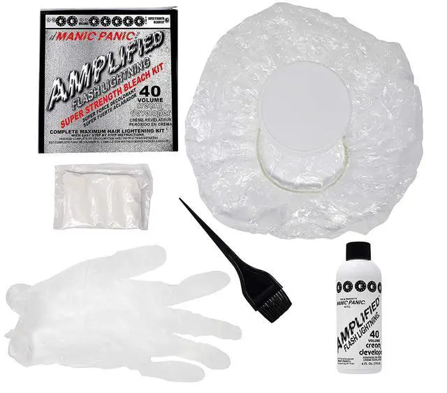 Alt view image 3 of 6 - Flash Lightning Super Strength Bleach Kit - 40 Volume Developer + Bleach Powder - Hair Lightener for Dark Hair + Lifting up to 7 Levels - Vegan & Cruelty Free