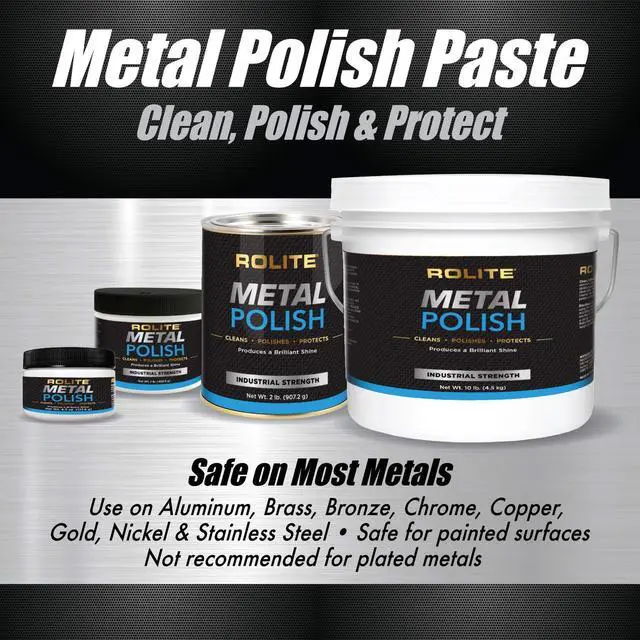 Alt view image 2 of 7 - Metal Polish Paste, 4.5 oz, Industrial Strength Scratch Remover & Cleaner for Aluminum, Chrome, Stainless Steel, Restores Shine to All Metals, Heavy-Duty Polishing Paste
