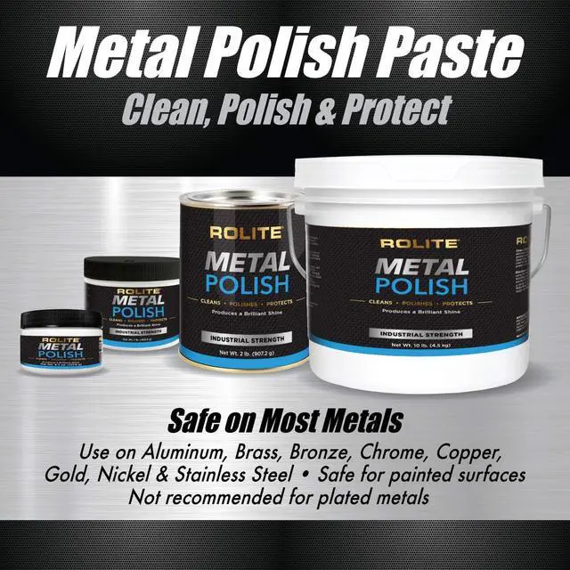 Alt view image 3 of 7 - Metal Polish Paste, 4.5 oz, Industrial Strength Scratch Remover & Cleaner for Aluminum, Chrome, Stainless Steel, Restores Shine to All Metals, Heavy-Duty Polishing Paste