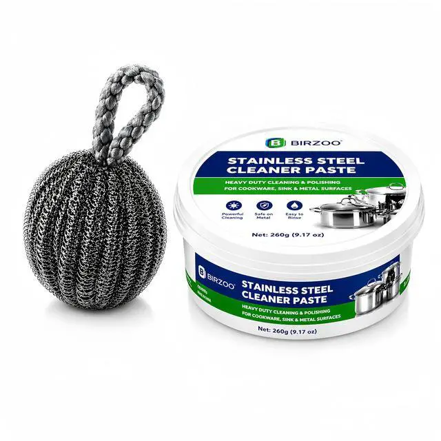 Main image of Burnt Pan & Pot Bottom Cleaner Paste, Stainless Steel Cleaner