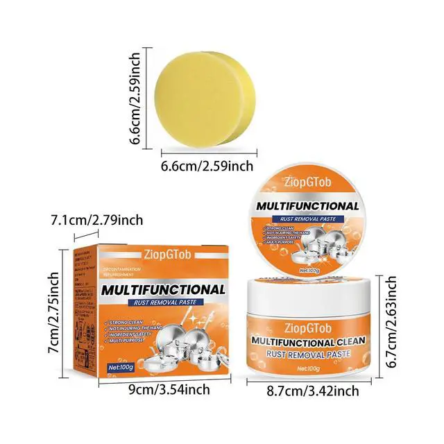 Alt view image 5 of 7 - Stainless Steel Scratch Remover for Appliances, Multi-Purpose Scratch Remover Paste for Oven, Sink, Fridge & Cookware, Cleans Grease, Scuffs & Restores Shine (1)